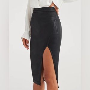 7 for all mankind b(air) pencil skirt with slit